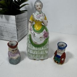 Vintage Hand Painted Japan Porcelain Figurines – Set of 3