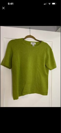 Sutton Studio Bloomingdale’s 100% Cashmere Sweater - Large - Lime Green