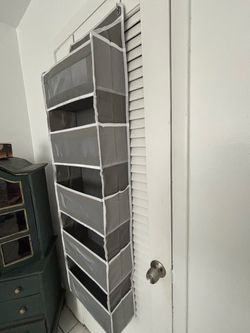 5-Tier Over-the-Door Hanging Storage Organizer – Gray