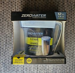 NEW ZeroWater 12-Cup Ready-Pour Water Filter Pitcher ZD-012RP-Brand New/Sealed