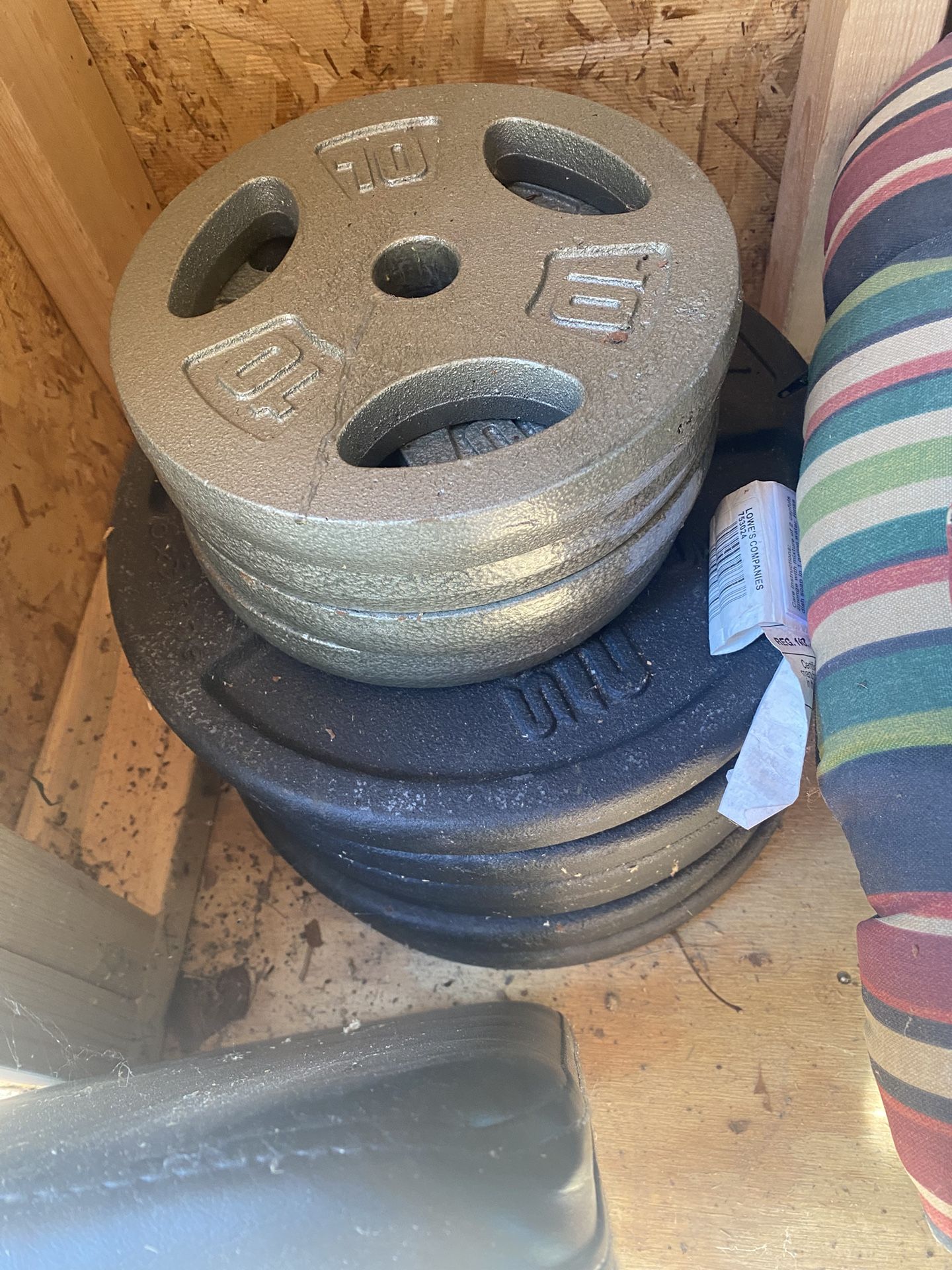 172 Lbs. Standard Weight Lifting Plates 1” Diameter Hole