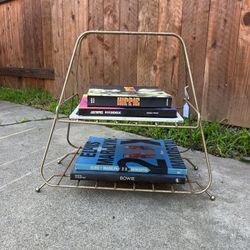 Vintage Magazine Rack MCM Retro 2 Tier
