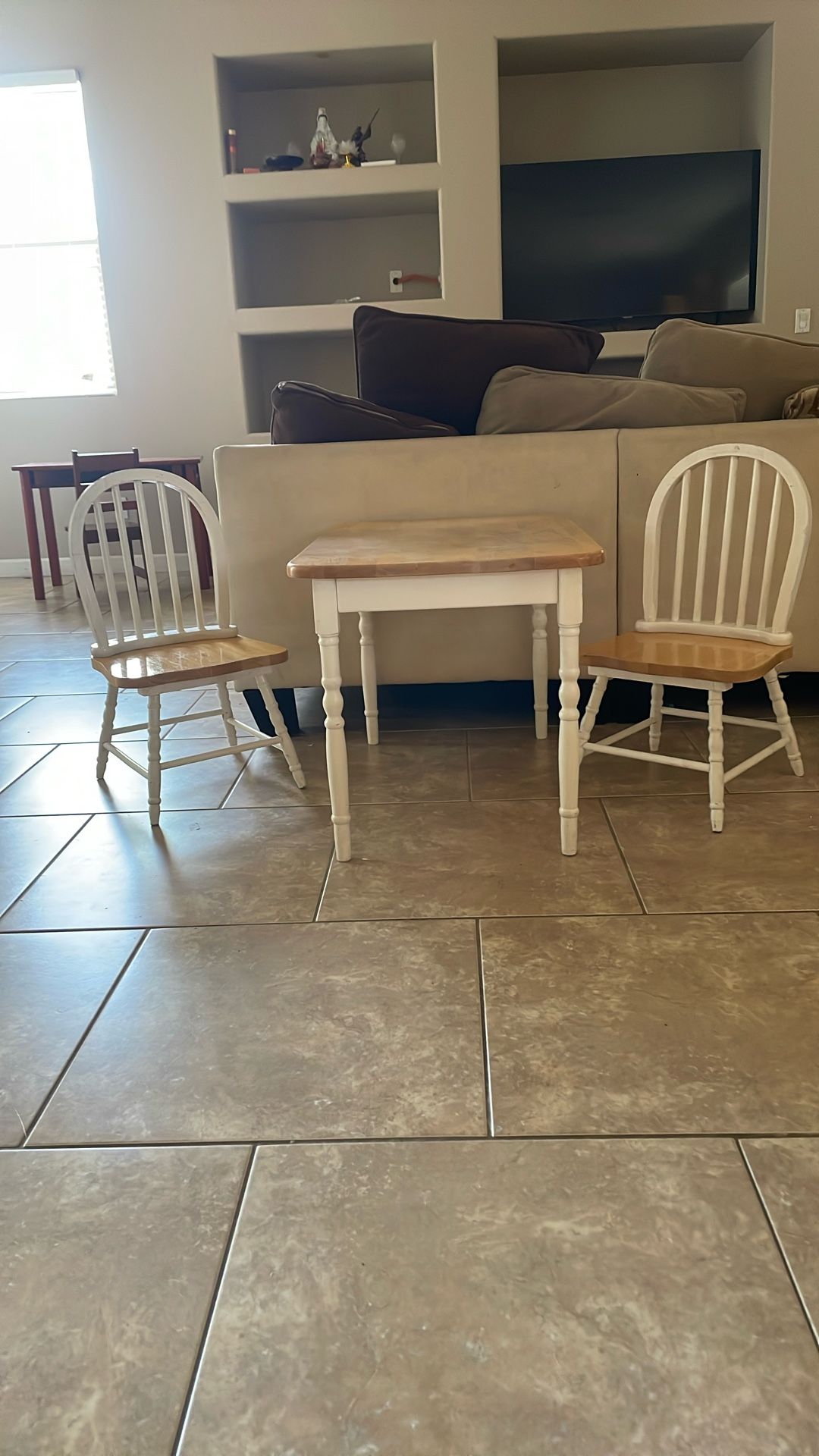Solid Wood Little Kids Table With Chairs