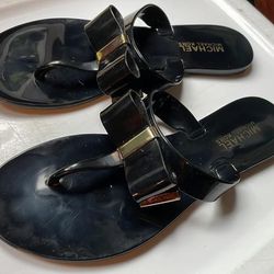 $15  Michael Kors Jelly Bow Pool Slides Sandals Size 7