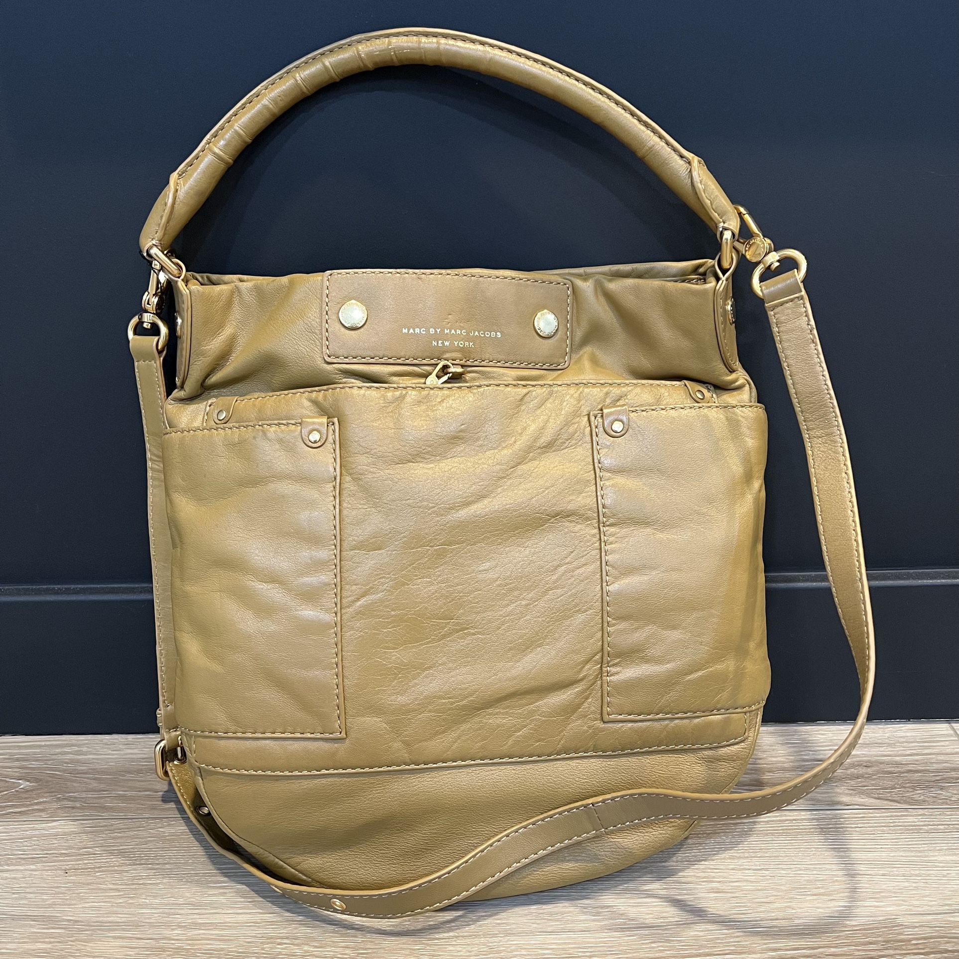 MARC By MARC JACOBS Classic Q Hillier Leather Hobo Shoulder Bag