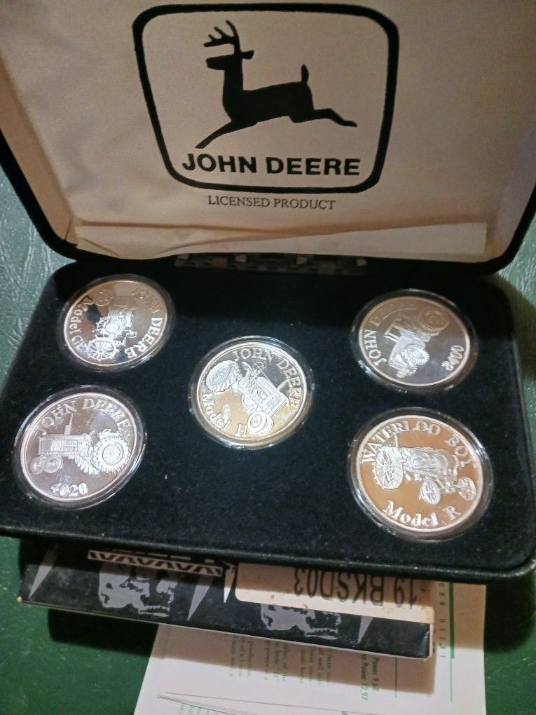 John Deere Commemorative Silver Set