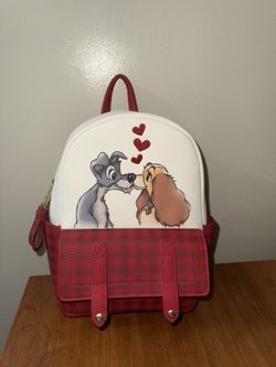 Lady and The Tramp Love Plaid Loungefly Backpack