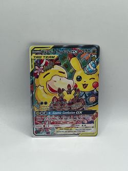 Non TCG Pokemon Pikachu & Psyduck Gx Tag Team Fan Art Card