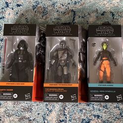 Star Wars Black Series Figure Lot Hera Syndulla Mandalorian and Darth Vader