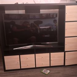 LAPPLAND TV storage unit, black-brown,