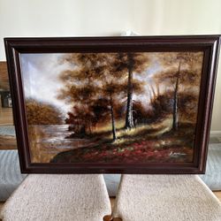 2 Large And Medium Signed Gallery Oil On Canvas Paintings