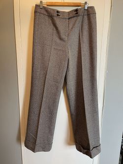 LOFT Ann Taylor Charcoal Trousers nwot size 14 wool
