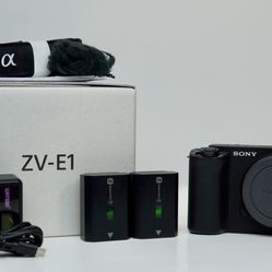 Sony Alpha ZV E1 4K UHD Mirrorless Camera - Black (ILCZVE1/B)