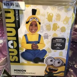Universal Studios Minions Infant Costume Size 3-6 Months -NEW