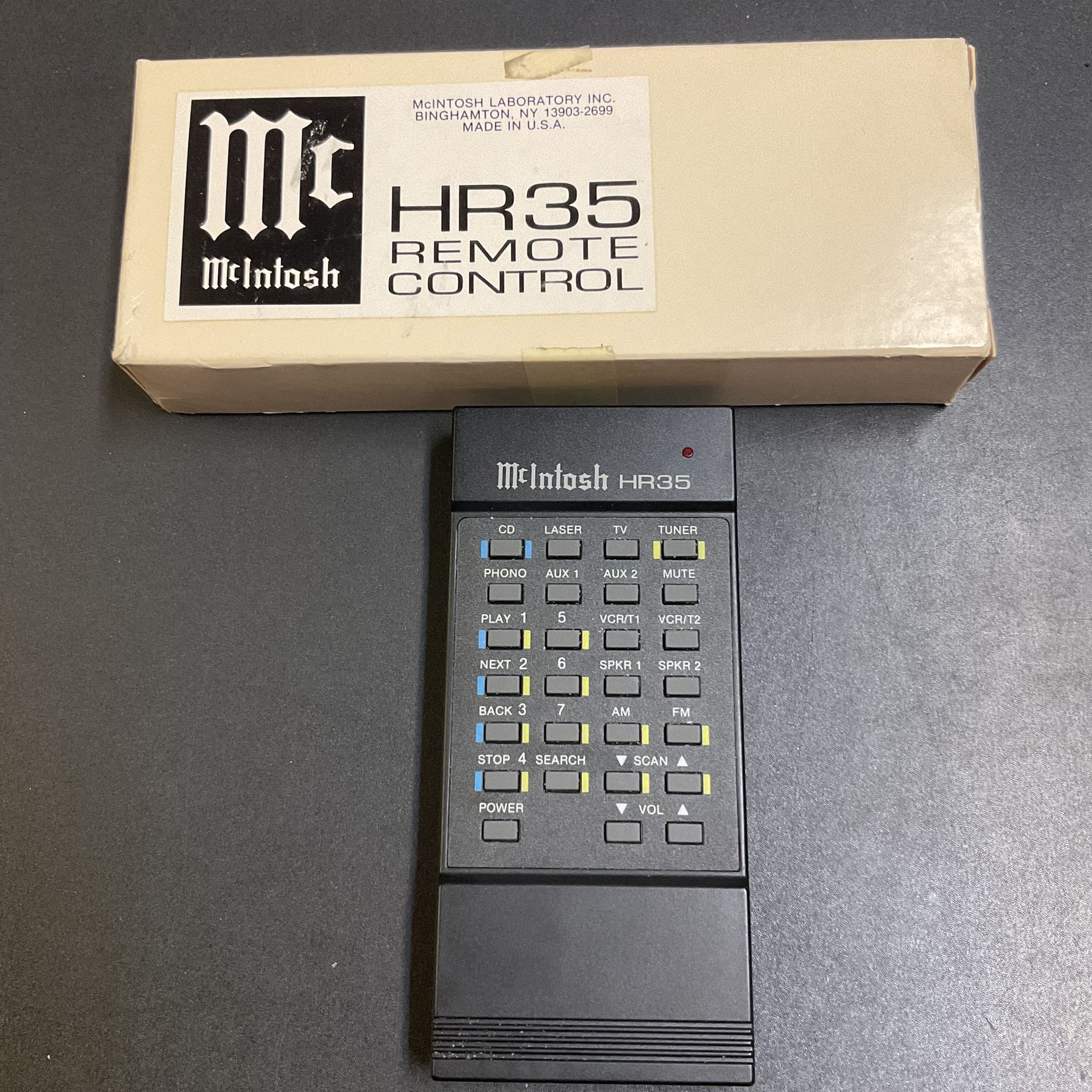 McIntosh HR35 Remote with Original Box for C35 System Control Center