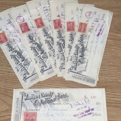 Vintage 1899 Bank receipts