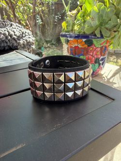 Punk/ Alt. Handmade Leather Bracelet