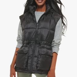  Women's Levi’s Quilted Megan Hooded Puffer Jacket Size Small