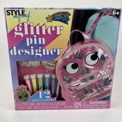 Style My Way! Glitter Pin Designer Craft Kit – Brand New, Sealed! | DIY Arts & Crafts Set (Ages 6+)
