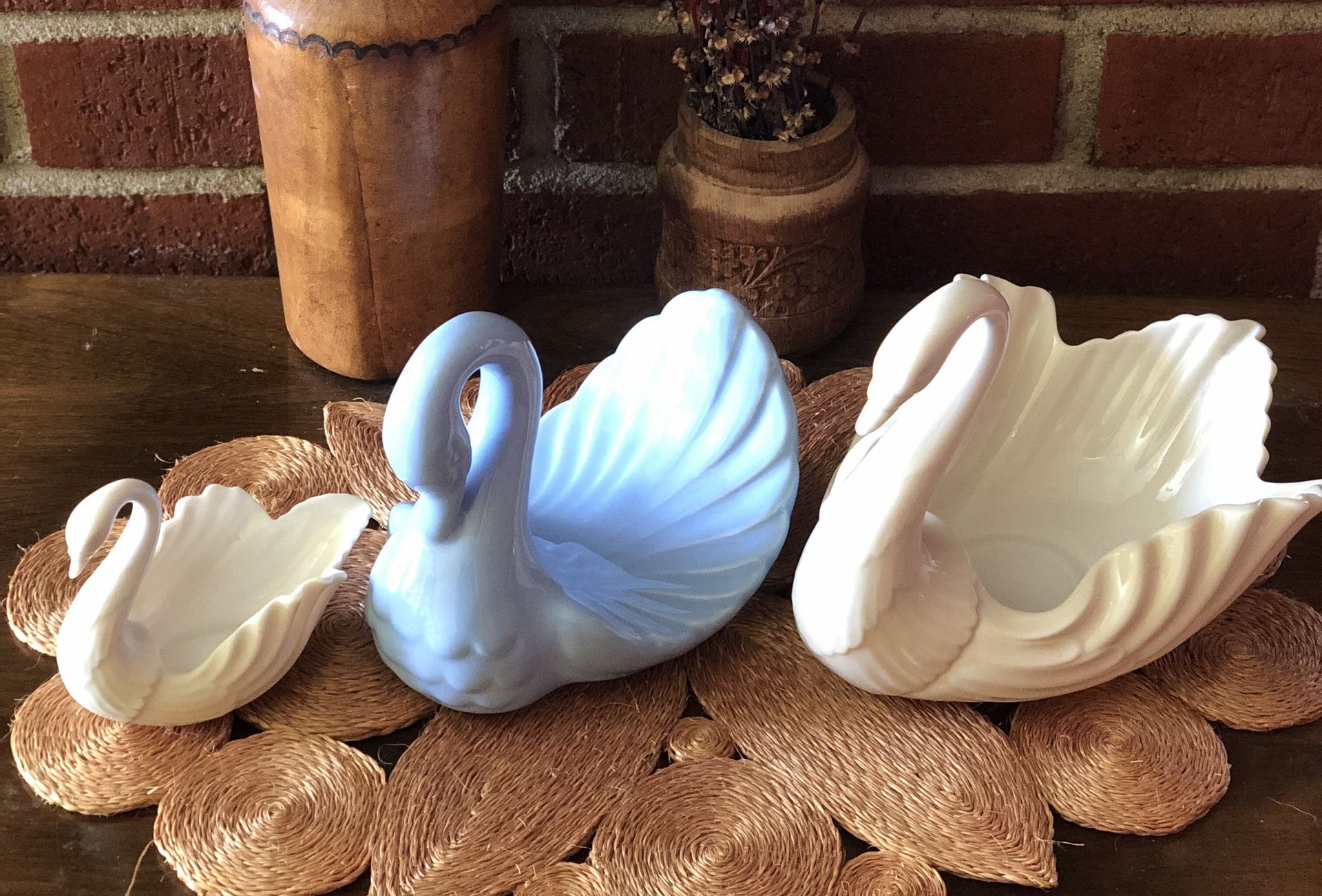 Beautiful Vintage Ceramic Swans by Lenox and Andre Richard