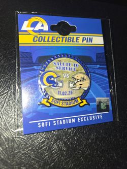 NFL Los Angeles Rams vs New Orleans Saints Salute to Service Game Pin 2025