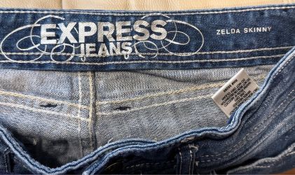 Express Women's Zelda Slim Fit Ultra Low Rise Skinny Beautiful Blue Jeans  4R