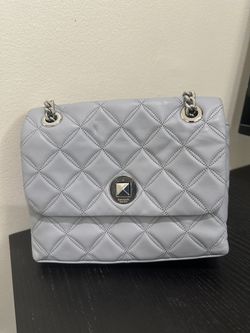 Kate Spade natalia small shoulder Bag in Brushed Steel blue