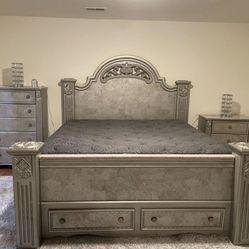King Size Bed Frame and Mattress
