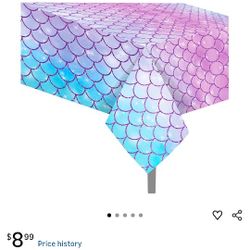 Mermaid Birthday Party Table Cloths 2 Pack 