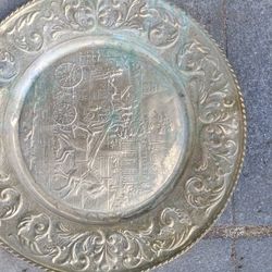 Antique Brass Decorative Plate