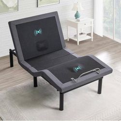  Idealbase adjustable bed frame twin with Lumbar Support & Head Tilt, Foot Incline, Back & Leg Massage, USB Ports, Massage Bed with Wireless Remote, A