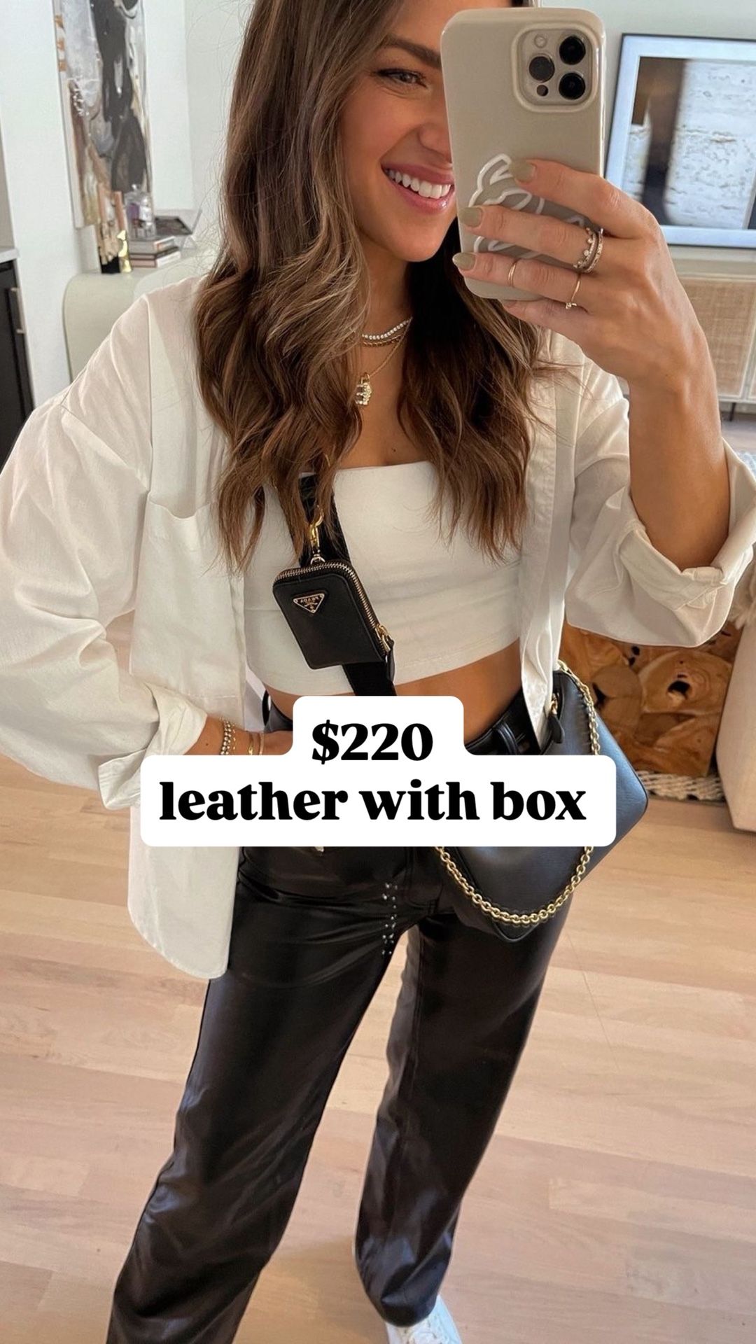 Crossbody Leather Black Purse