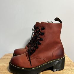 Dr Martins Leona Boots Quad Heel Size 10