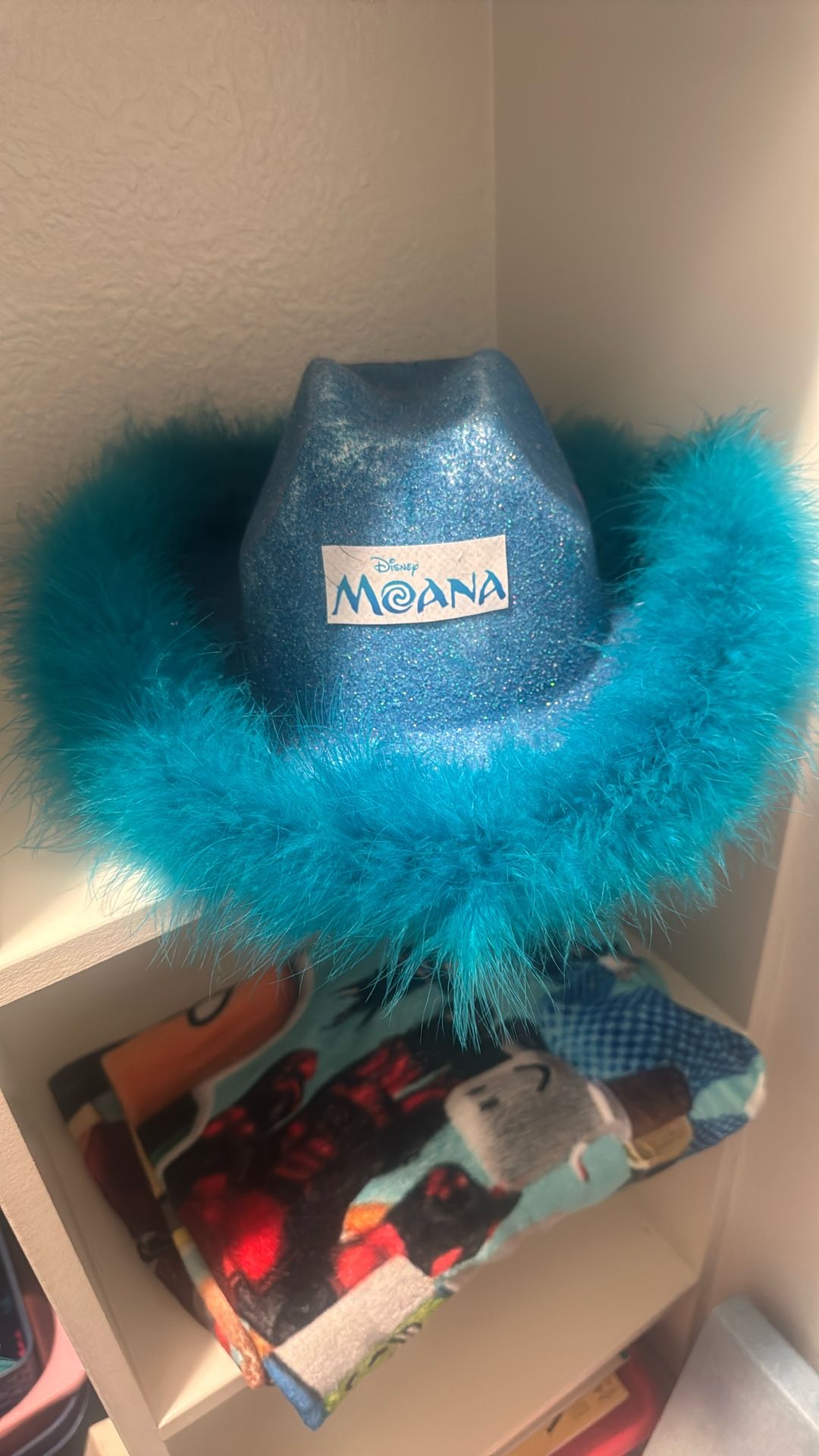 Moana fluffy glitter and furry hat! 