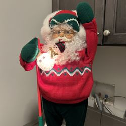 Animated Santa, 2& 1/2 Feet Tall , New Condition 