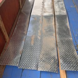 Four Pieces Of Aluminum Diamond Plate