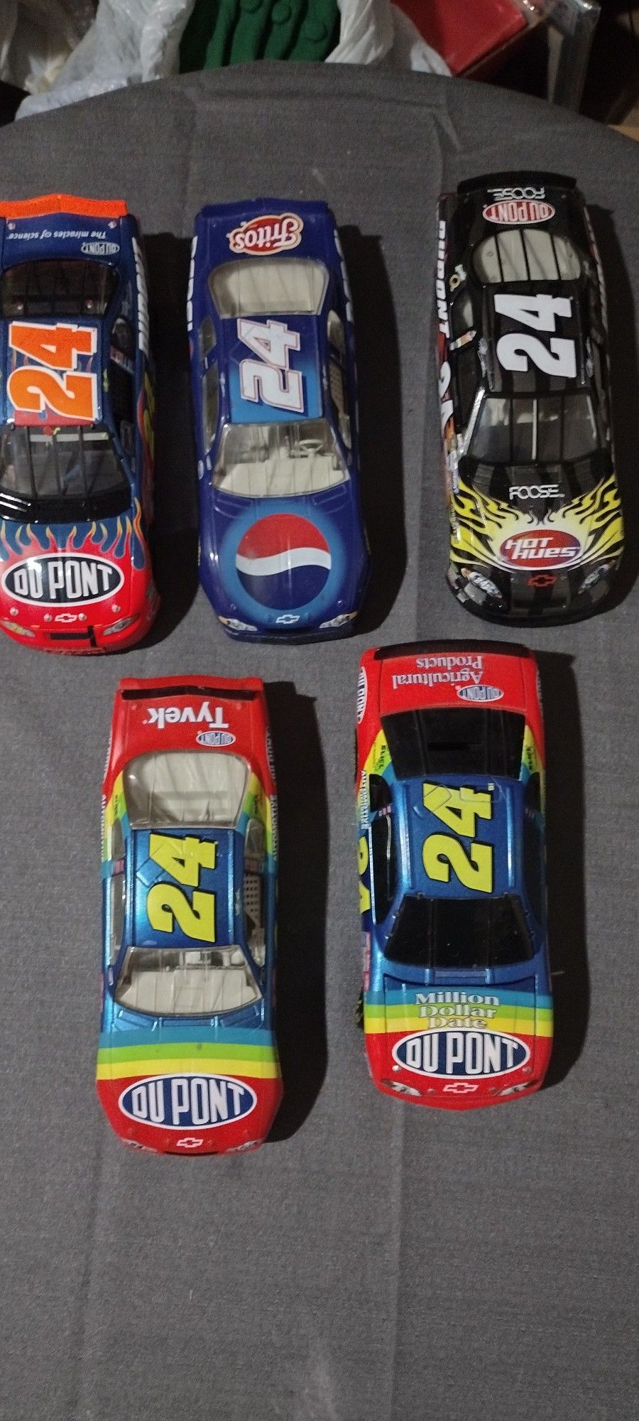 5 Nascar Jeff Gordon 1/24 Die-cast Lot..No Boxes...