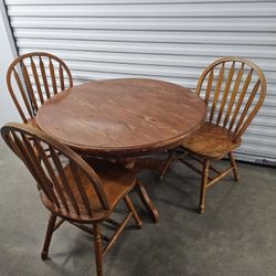 Solid Wood Pedestal Dining Table