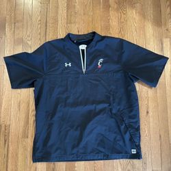Cincinnati Bearcats Under Armour Black Baseball Utility Short Sleeve Cage Jacket