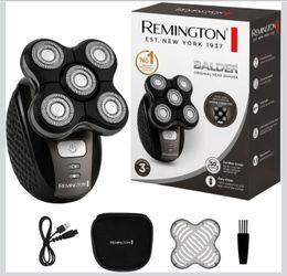 Remington Balder Pro Head Shaver for Men, Rotary Wet & Dry Razor
5 Dual Track Rotary Blades, Hair Capture Chamber, Lithium Rechargeable, Waterproof, P