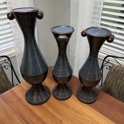 Set Of Three Candle Holders 