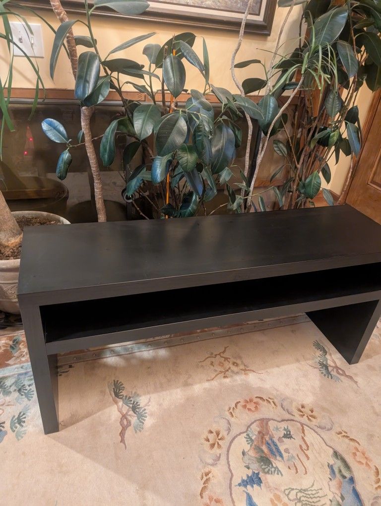Wooden Black TV Stand and Coffee Table 