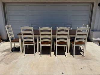 Dining room table with 10 chairs