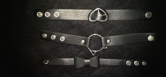 3 leather braclets new