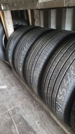 255 55 18 (4) HIGH TREAD all season used tires FREE installation