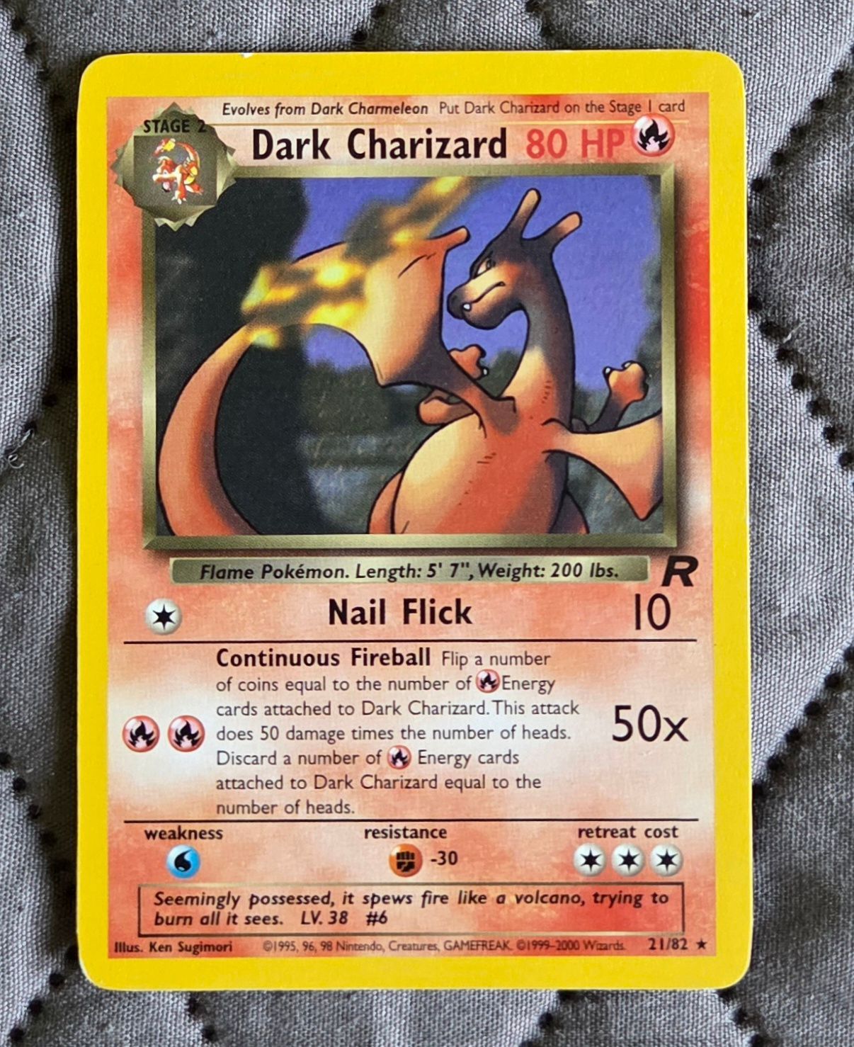 Pokemon TCG Dark Charizard 21 Team Rocket