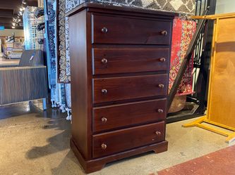 5-Drawer Tallboy Dresser in Espresso Brown