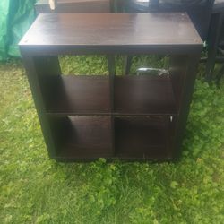 Solid Wooden Organizer Shelf Cube Storage 4 Cubes 