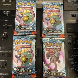 Pokémon Journey Together Booster Packs (4) – Sealed