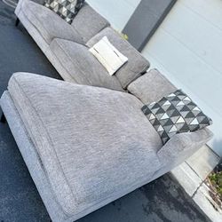 Grey sectional couch